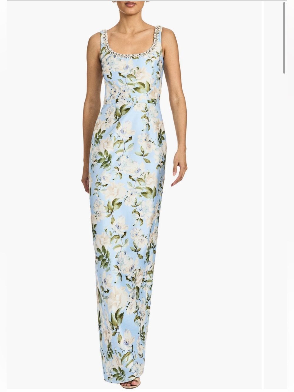 Sachin + Babi Lana Floral Gown in Sky Camellia
